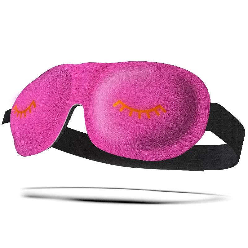 SMUG 100% Blackout Sleep & Eye Mask | Eyelash Extension Friendly | Eye Masks for Sleeping | Sleep Masks for Women & Men | Straps for Dream Comfort & Adjustability | Pink Wink